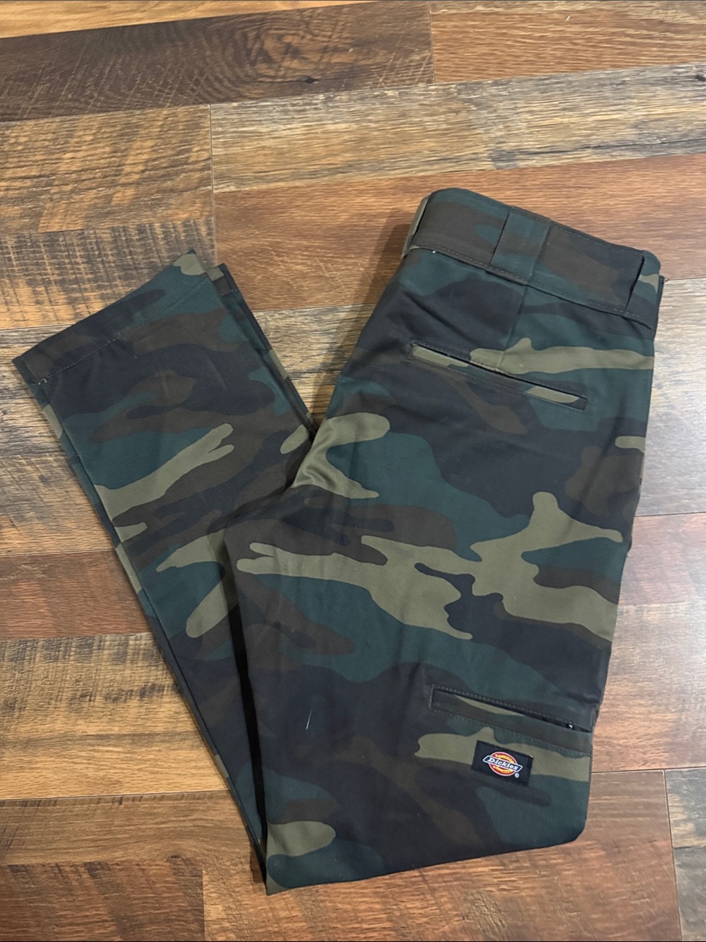 Dickies Skinny Straight Woodland Camo Pants 32x30